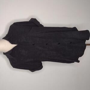 NWOT Ocean Drive Women's Black Button Down Blouse Size Small